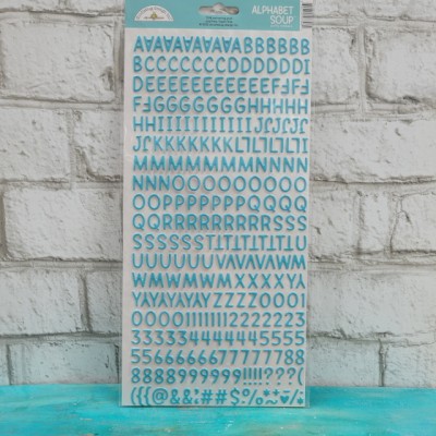 Doodlebug Alphabet Soup Puffy Autocollants 6 "X13" - swimming pool